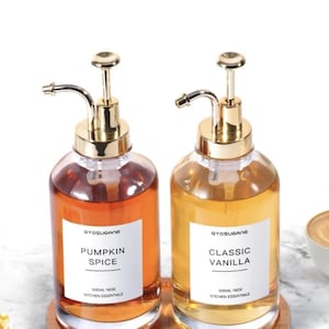 Glass Olive Oil Book Bottles for Kitchen 500mland 750ml - Cruet with personalised labels - Choice of Weighted Pourer