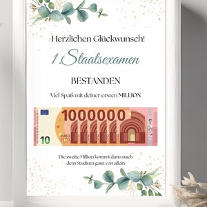 Regalo esame di stato, esame superato, idea regalo per laureati, regalo denaro esame, modello stampabile, regalo last minute