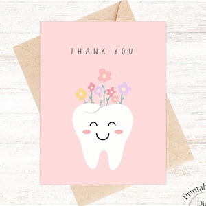 Cartão de agradecimento para dentista, cartão de agradecimento assistente de dentista, cartão de agradecimento de dentista, presente de dentista, obrigado assistente de dentista, presente de dentista