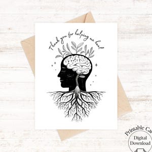Danke an therapeut Karte, Dankeschön Therapeutin Geschenk, Therapeut Danke sagen Karte, Karte für einen Therapeut, Danke Therapie Karte