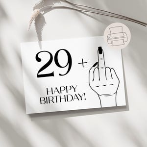Funny birthday card digital 30th birthday card woman funny cheeky printable download card humor gift idea happy 30 years