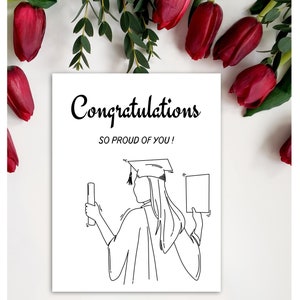 Afstudeerkaart gefeliciteerd, afgestudeerde kaart geneeskunde, studie voltooid geschenk, gefeliciteerd met afstuderen, examen geslaagd