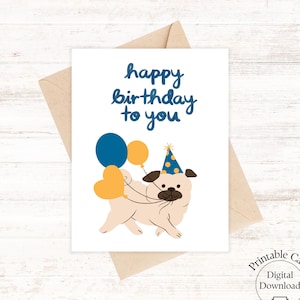 Digitale Geburtstags Karte Lustige Hunde Geburtstagskarten Geschenk für Hundeliebhaber, Hunde Karte Geburtstag