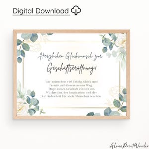 Poster zur Geschäftseröffnung, Geschenkidee zur Geschäftseröffnung, geschäftseröffnung Poster, kleines geschenk zur selbstständigkeit