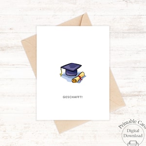 Du hast es geschafft Karte, Karte zum Abschluss, Glückwunsch Master, Bachelor Abschluss Geschenk, Master Abschluss Geschenk, Gratulation