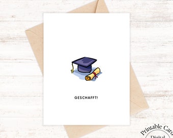 You did it card, graduation card, congratulations master, bachelor graduation gift, master graduation gift, congratulations