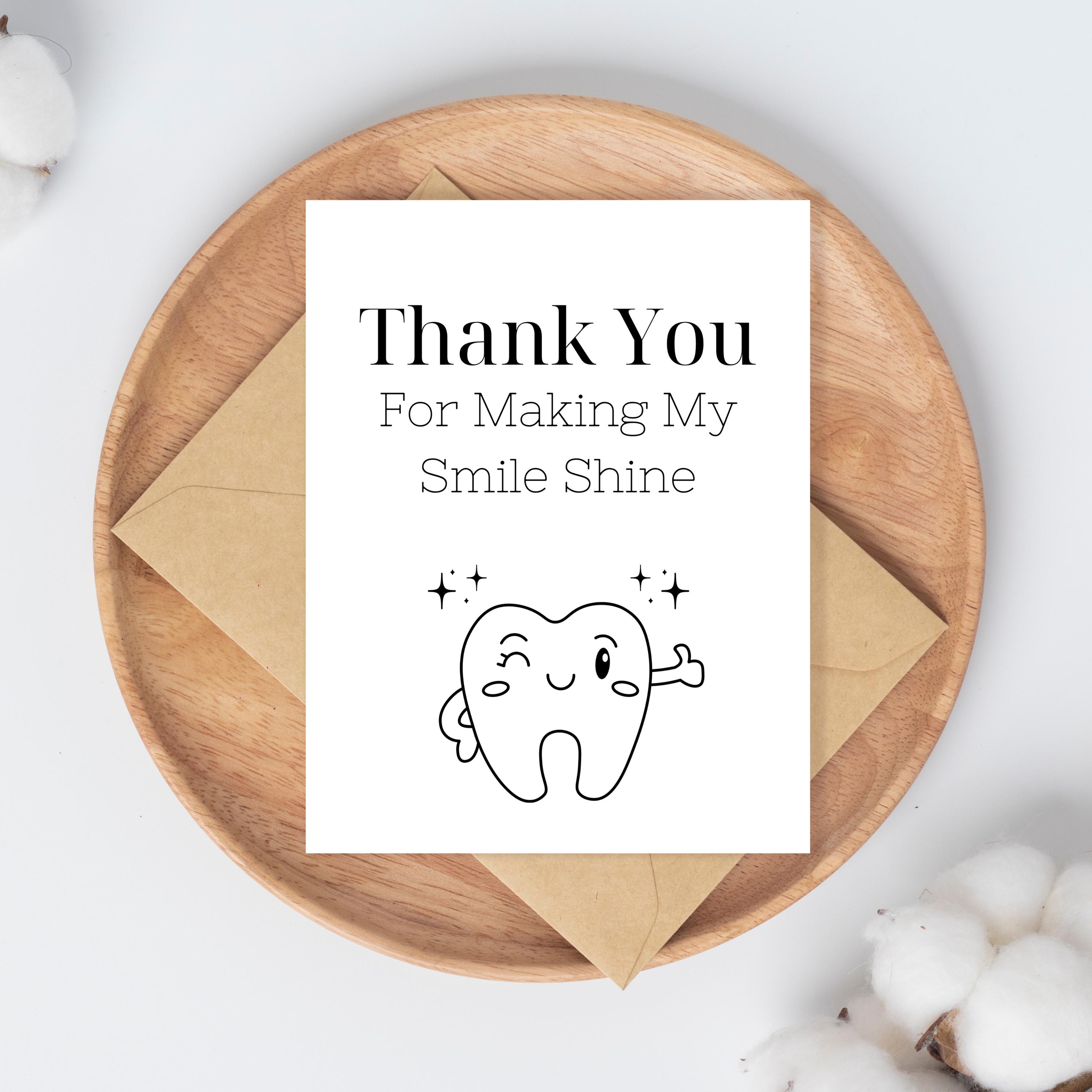Thank You Card to Dentist DIGITAL, Thank You Gifts Dentist