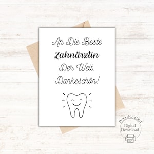 Carte de remerciement pour le dentiste Meilleur dentiste du monde Cadeau d'équipe de dentiste Dentiste Montrer sa gratitude Cadeau de dentisterie