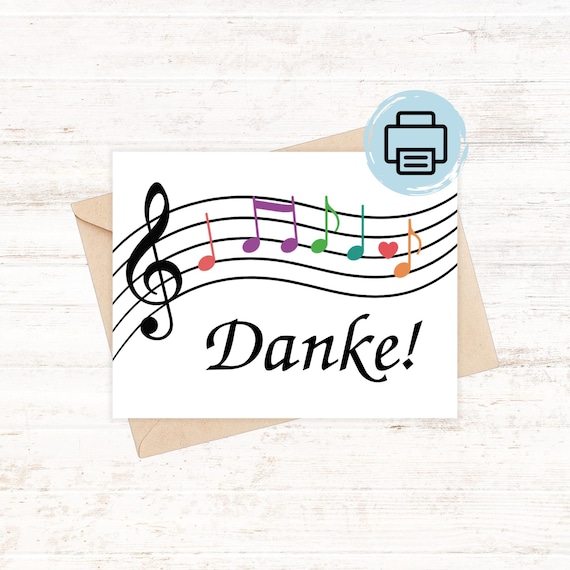 Thank You Card Music Teacher Music Teacher Farewell School Music