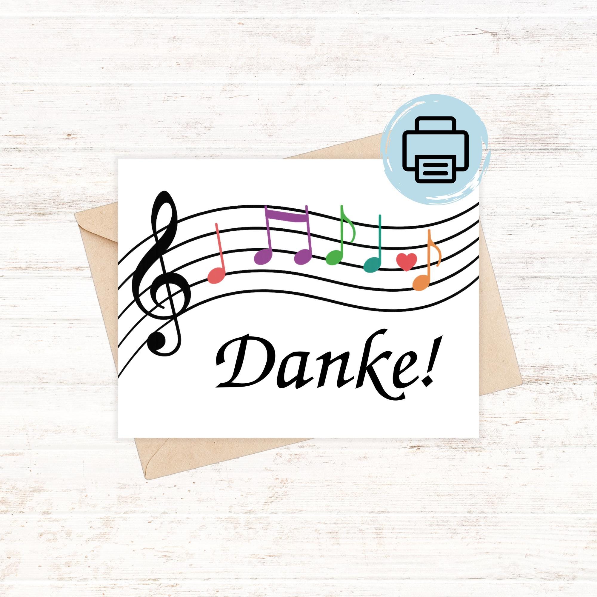 Thank You Card Music Teacher Music Teacher Farewell School Music