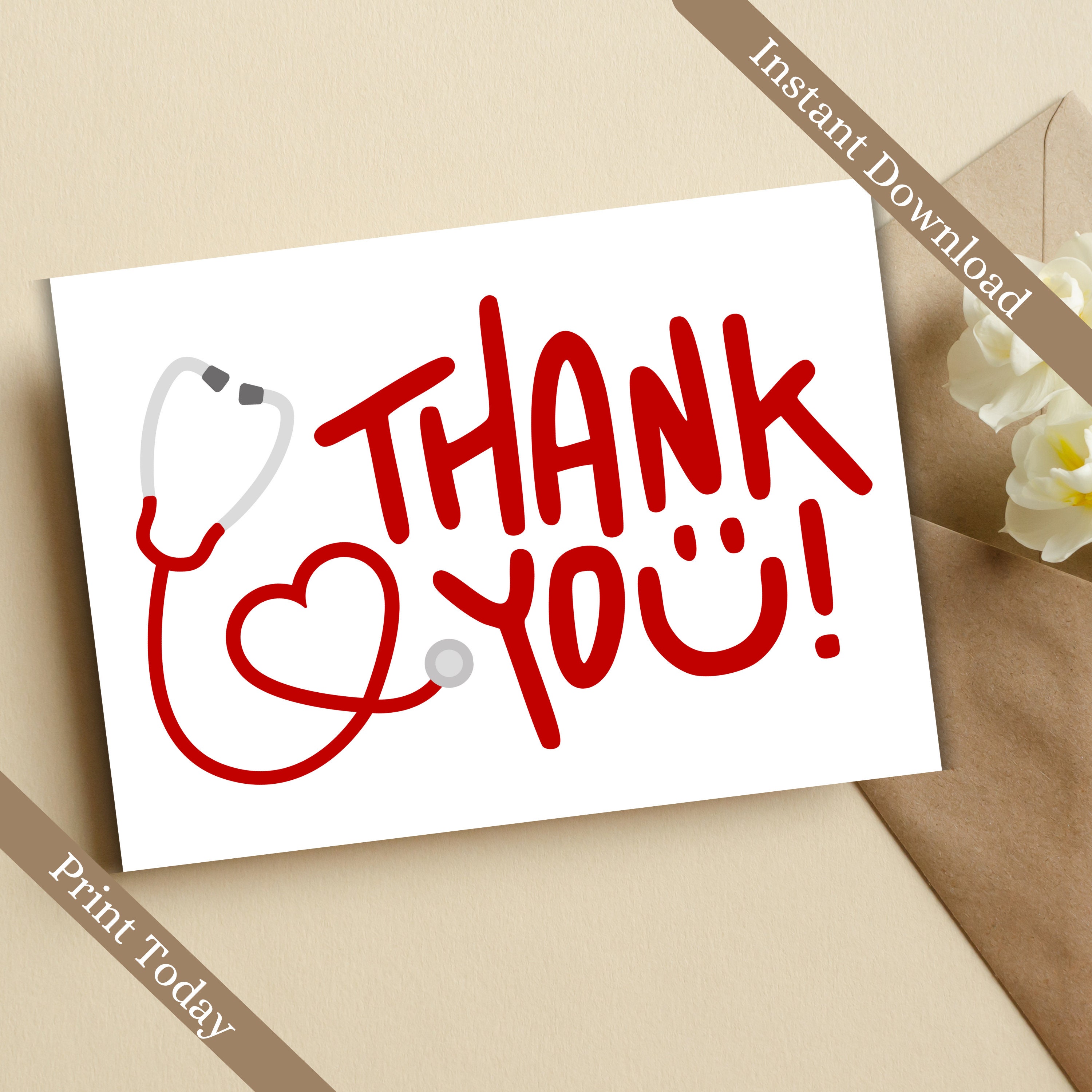 Thankful Card for Doctors, Nurses and Employees in Medical Facilities ...