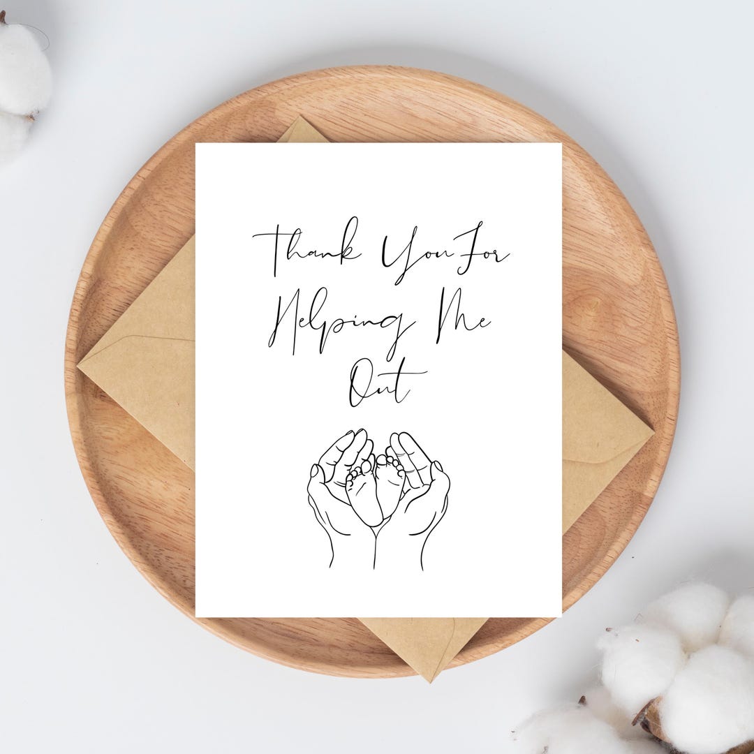Birth Card Thank You, Thank You Gynecologists and Midwives Card, Gift ...