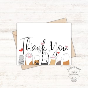 Katzen Karte Danke, Danke Katzen betreuung Karte, Geschenk für Tierarzt, Katzen Geschenk dankeskarte mit Katze, Karte für einen Tierarzt