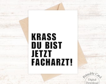 DIGITAL card - Specialist card - Congratulations to a specialist - Doctor card