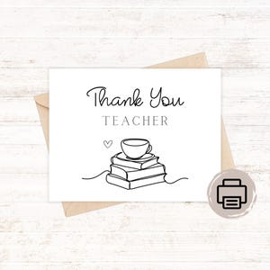 Carte de remerciement pour enseignant, carte de remerciement pour enseignant, carte d'adieu, carte de remerciement pour l'école primaire, cadeau pour enseignant, cadeau de remerciement pour enseignant, fin d'année scolaire