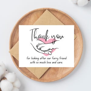 Danke an den Tierarzt Karte Hundebetreuung Geschenk Hundesitter Dankes Karte Tierpfleger Geschenk Danke Tierarztpraxis Tierärztin Tierheim