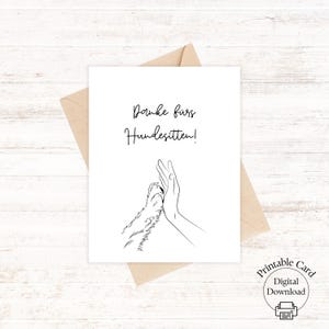 Carte de remerciement pour les soins du chien, cadeau pour gardien de chien, merci pour la garde du chien, chien merci, cadeau de gardien de chien merci, refuge pour animaux