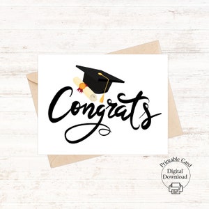 Carte de félicitations pour l'obtention du diplôme, carte avec chapeau de doctorat et carte de remise de diplôme, cadeau pour les examens réussis, remise de diplôme scolaire, remise de diplôme universitaire