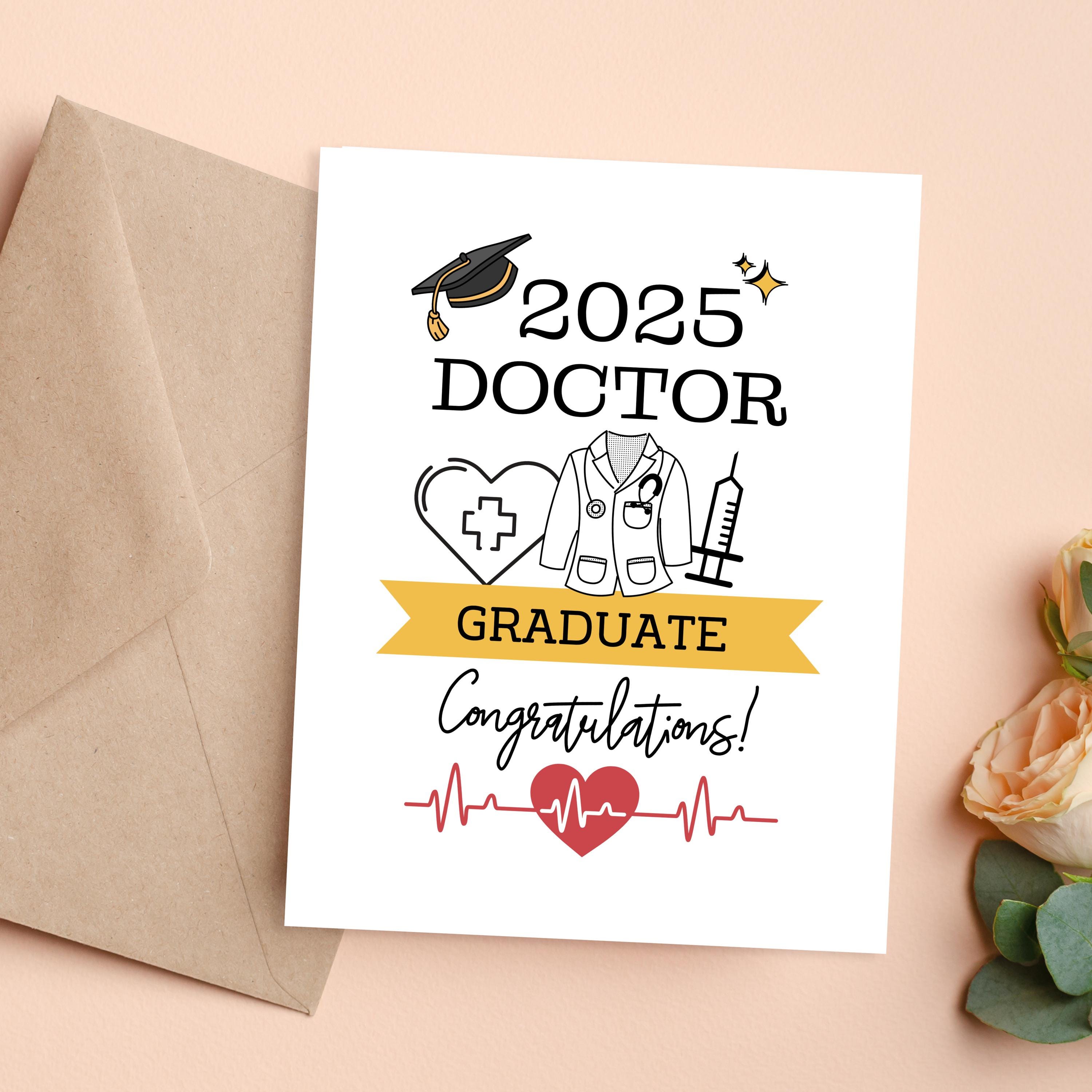 Congratulations Card for Doctor Graduation Card Doctor Gift for Doctors ...