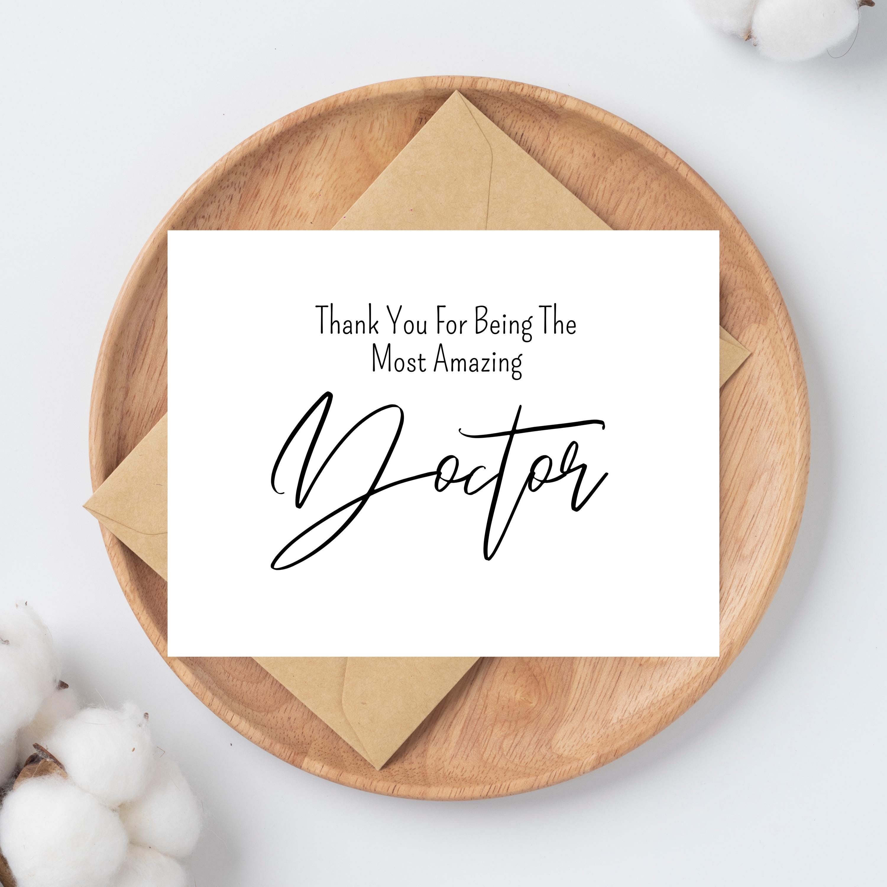 Thank You Doctor Card, Minimalist Card for a Doctor to Download ...