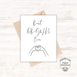 Best OBGYN Ever Postkarte OBGYN Dankes Karte Frauenheilkunde und Geburtshilfe Geschenk Gesundheit und Schwangerschaft Geschenk Gynokologie
