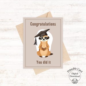 félicitations, vous l'avez fait, carte imprimable, carte de félicitations pour l'obtention du diplôme universitaire, carte pour célibataire, cadeau pour l'obtention du diplôme universitaire