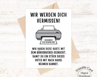 Funny farewell card colleague card retirement funny card office we will miss you card work printable farewell card colleagues