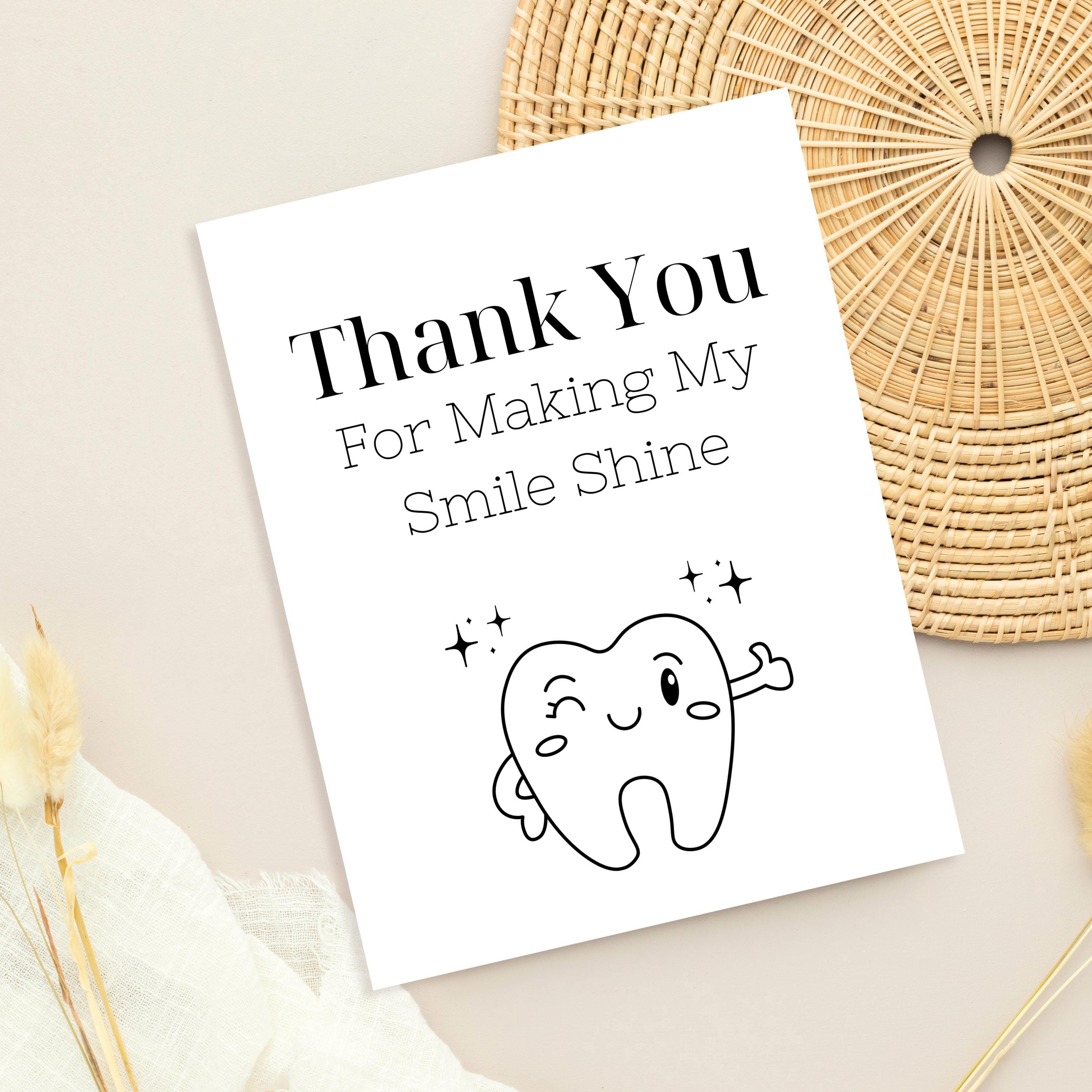 Thank You Card to Dentist DIGITAL, Thank You Gifts Dentist