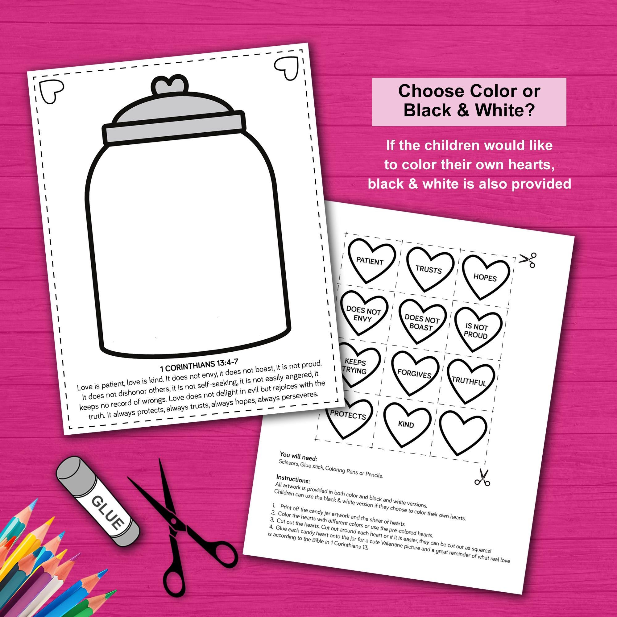 Valentine's Bible Activity Craft for Kids. Valentine Sunday School ...
