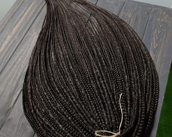 Dark Brown Dreadlocks and Braids Set