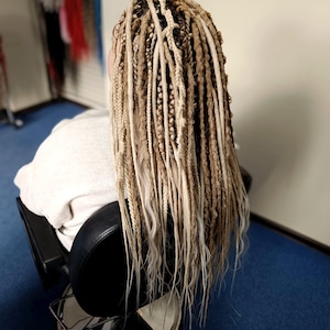 Blonde Synthetic Dreadlocks Set: Boho Braids & Loose Ends