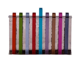 Hanukkah Menorah - Long Branches - Multicolor