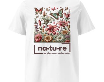 Camiseta Jardín de Mariposas: Algodón Orgánico Nature Wear