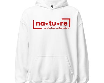 Sudadera con capucha de algodón orgánico Nature Lover: ropa unisex respetuosa con el medio ambiente