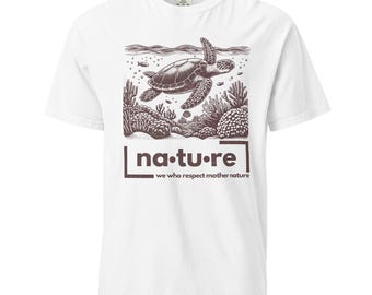 Camiseta con estampado de tortuga – Algodón orgánico, camiseta ecológica