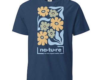 Camiseta floral bohemia: camiseta unisex de algodón orgánico