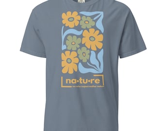 Camiseta boho floral / Ropa de naturaleza de algodón orgánico