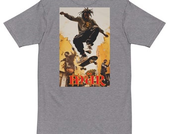 City Skater Graphic Tee: Vintage Urban Streetwear, Heavy Cotton