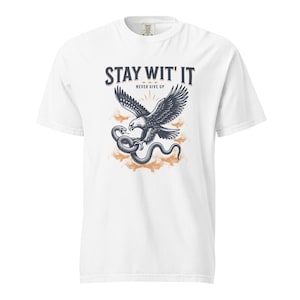 T-shirt à motif aigle : t-shirt épais en coton filé