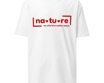 Camiseta "Amante de la Naturaleza": Eslogan "Corazones", Algodón Orgánico, Unisex