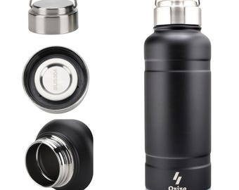 Ozizo Personalized 31oz Thermos, Double-Wall Vacuum Insulated Stainless Steel, Leakproof Wide Mouth Water Bottle