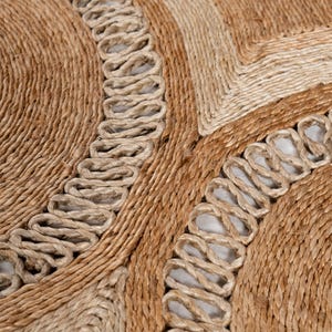 Handwoven Jute Floor Rug Mat Natural Fiber Eco Friendly Boho Home Décor | Organic Handmade by Women Artisans bild 8