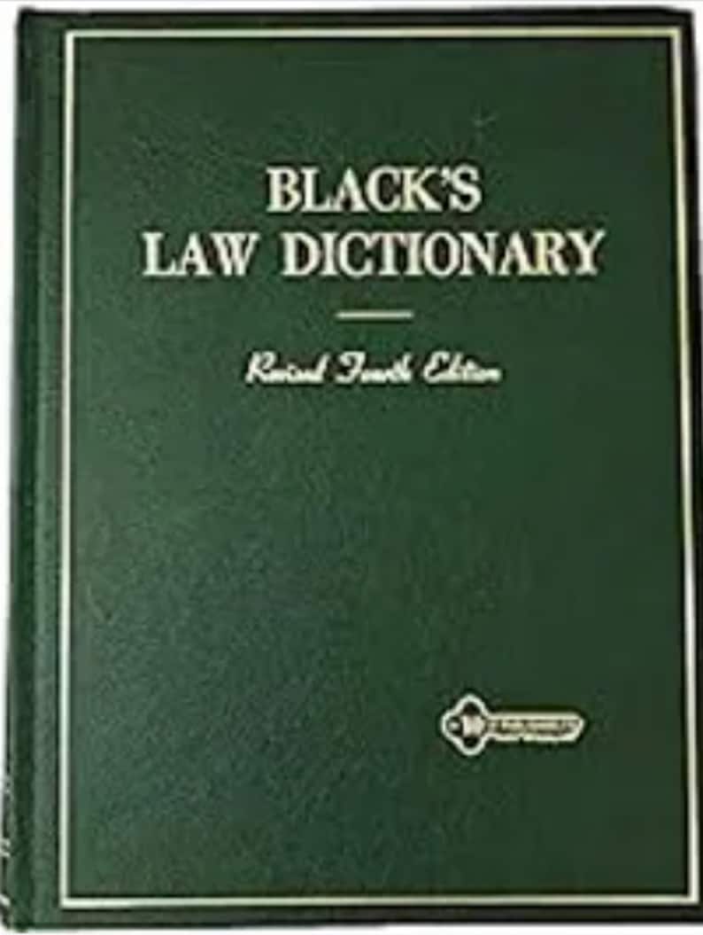 Blacks Law Dictionary 4th Edition Etsy