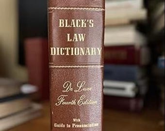 Diccionario de Derecho de los Negros de 1972, cuarta edición