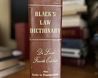 Blacks Law Dictionary 4e édition