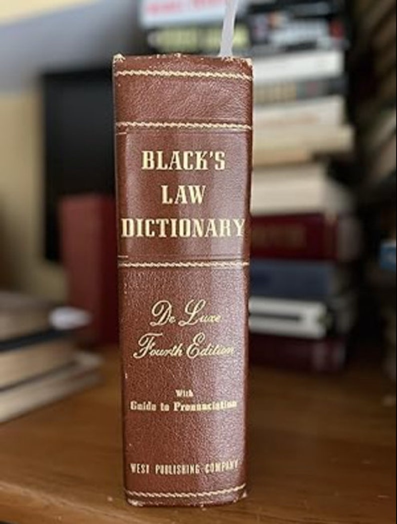 Blacks Law Dictionary 4th Edition Etsy