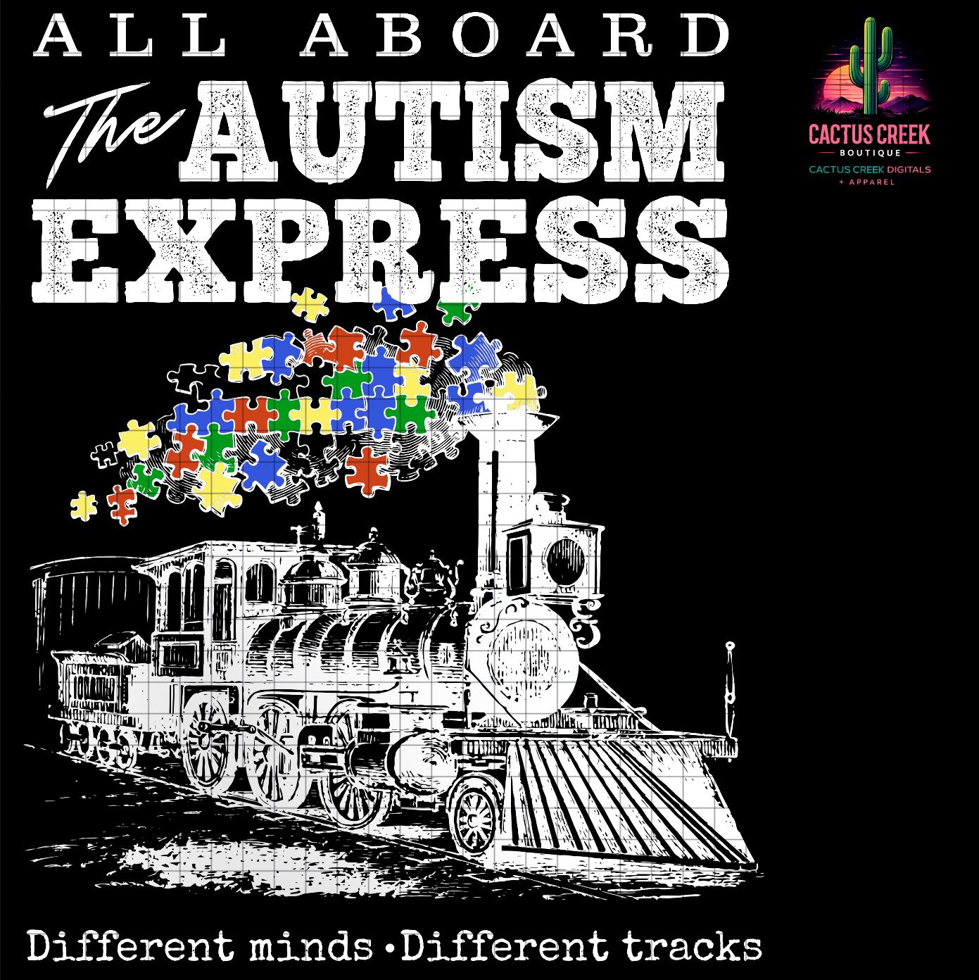 Autism Express Awareness PNG, Puzzle Train Design (digital File) - Etsy