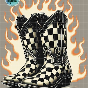 Flame Cowboy Boots - Etsy