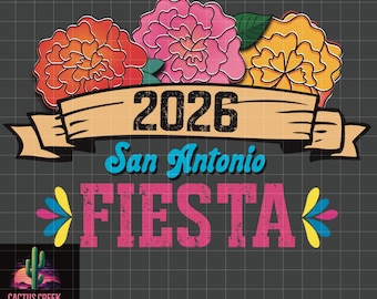 Projekt kwiatowy San Antonio Fiesta 2026 PNG (pobranie cyfrowe)