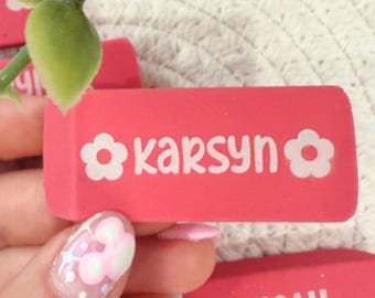 Personalized Pink Eraser For Kids, Engraved Erasers For School, Personalized Pink Eraser, Pink Pearl Erasers For School, Back to School.